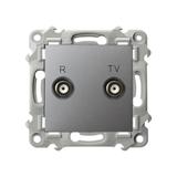 SZAFIR Gniazdo RTV końcowe - kolor szary mat