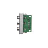 Simon Connect Płytka K45/2 złącz 3x RCA (CINCH) 225x45mm + wkłady zaciski śrubowe aluminium K105B/8 KONTAKT