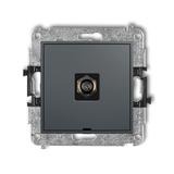 ICON Mechanizm gniazda antenowego pojedynczego typu F (SAT) niklowany, bez pola opisowego grafitowy