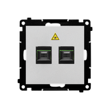 Simon 55 Gniazdo światłowodowe / optyczne podwójne SC/APC Aluminium mat TGS2.01/143 KONTAKT