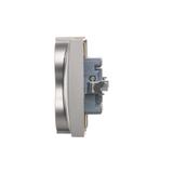 Simon 54 Gniazdo Schuko z przesłonami podwójne 16A z. śrub. srebrny mat