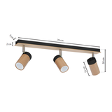 Milagro plafon (reflektorki) Baron Black 3xGU10 MLP9015