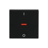 FUTURE Klawisz z nadrukiem z czerwonym okienkiem, do wyłączników: 2-biegunowego, 3-biegunowego czarn