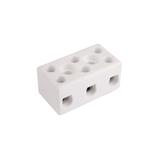Złączka gwintowa porcelanowa 4mm² 3‑tory biała z 2 otworami montażowymi CPO‑5A‑3P 80713516 SIMET
