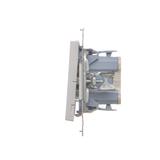 Simon 55 Łącznik dwubiegunowy szybkozłączka Aluminium mat TW2.01/143 KONTAKT