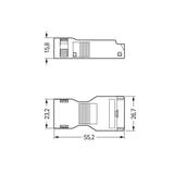 obudowa odciążająca przewody 5-torowa czarna