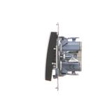 Simon 54 Przycisk pojedynczy zwierny z podświetleniem LED bez piktogramu 10A szybkozłączka czarny