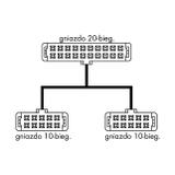 przewód taśmowy 20-bieg./2x10-bieg. 2m