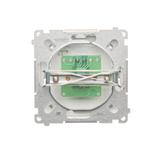 Simon Basic Gniazdo telefoniczne RJ11 uniwersalne pojedyncze Montaż na łapki lub wkręty biały