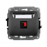 TREND Mechanizm gniazda głośnikowego pojedynczego grafitowy