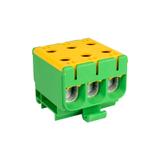 Złączka przelotowa gwintowana na szynę AL/CU 145A 3x(2,5-50)mm2 WLZ35/3x50/z zielona 48.352 OPATÓWEK