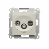 Simon 54 Gniazdo antenowe RTV-DATA kaszmir mat DAD.01/42