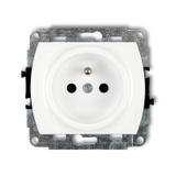 TREND Mechanizm gniazda pojedynczego z uziemieniem 2P+Z (przesłony torów prądowych) biały