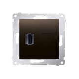 Simon 54 Gniazdo HDMI brąz mat