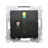 Simon 54 Gniazdo ekwipotencjalne pojedyncze czarny