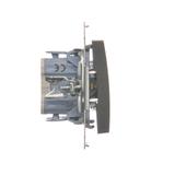 Simon 54 Przycisk pojedynczy rozwierny bez piktogramu 10A szybkozłączka antracyt