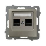 AS Gniazdo komputerowe podwójne, kat. 5e MMC - kolor satyna light