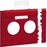 tehalit.WA Maskownica podwójna z polem opisowym ABS bezhalogenowy 120mm czerwony GB120213020 HAGER