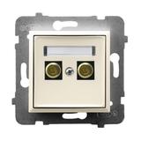 ARIA Gniazdo głośnikowe pojedyncze - kolor ecru GGN-1U/m/27