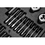 Narzynki i gwintowniki, zestaw 31 szt., wkładka