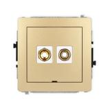 DECO Mechanizm gniazda głośnikowego pojedynczego, bez pola opisowego (typu banan - czerwony i czarny