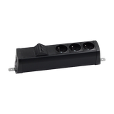 "Simon 480 TS48-230E300K0-44 Listwa poszerzona 3 gn. typ E i płytka 2xRJ45 keystone
