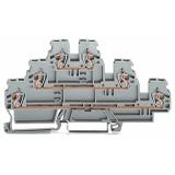 Złączka szynowa 3‑pietrowa L / L / L 2,5mm2 szara 870‑551 WAGO