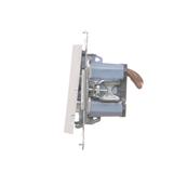 Simon 55 Łącznik dwubiegunowy podwójny szybkozłączka Biały mat TW22A.01/111 KONTAKT