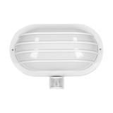 LASO, oprawa ogrodowa z czujnikiem ruchu 180st, 1x60W, E27, IP44, plastik, biała LF-2/W ORNO