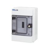 Rozdzielnica hermetyczna natynkowa 1x4 z zamkiem IP65 500VAC/1000VDC RH-4/Z 36.05 OPATÓWEK