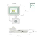 NOCTIS LUX 2 SMD 230V 10W IP44 NW white with sensor