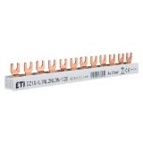 Szyna łączeniowa widełkowa 4P 63A 10mm2 (12 mod.) 3P IZ10/L1NL2NL3N/12E 002921212 ETI