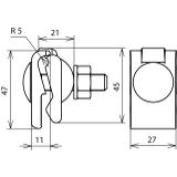 Zacisk krawędziowy 1-12 mm, do drutu 4-10 mm, TG/tZn