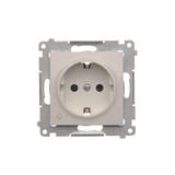 Simon 54 Gniazdo Schuko z przesłonami 16A z. śrub. antybakteryjny biały