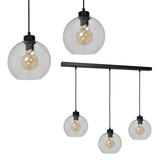 Milagro lampa wisząca Sofia Clear 3xE27 czarna MLP6579