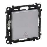 Valena Life Przycisk Przełączy No/Nc Z Symbolem Dzwonka Aluminium|N|6A 250 V 752315 LEGRAND