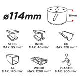 Otwornica bi-metalowa 114 mm