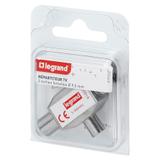 SPLITTERY EKRANOWANE ?9.52 MM - 862 MHZ, 1 WEJŚCIE MĘSKIE - 2 WYJŚCIA ŻEŃSKIE, Legrand