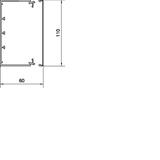 tehalit.LF Kanał elektroinstalacyjny PVC 60x110mm jasnoszary LF6011007035 HAGER