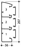 tehalit.GBD Kanał elektroinstalacyjny 50x190mm 3 komory biały GBD5019009016 HAGER