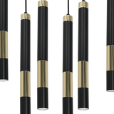 Milagro lampa wisząca Dallas 8xGU10 czarno/złota MLP6551
