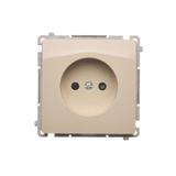 Simon Basic Gniazdo wtyczkowe bez uziemienia z przesłonami torów prądowych 16A 250V zaciski śrubowe beż BMG1Z.01/12 BMG1z.01/12 KONTAKT