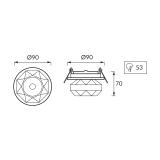 Sufitowa oprawa punktowa HL801 BROWN