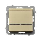 SONATA Łącznik hotelowy z podświetleniem pomarańczowym kolor szampański złoty ŁP-15RS/m/39 OSPEL