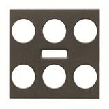 POKRYWA PRZYCISKU 3/6 + CZUJNIK IR KNX -KNX-ANTRACYT