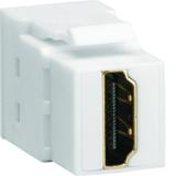 Moduł KEYSTONE gniazdo HDMI, przelotowe, wtyk prosty 180°, biały VZ20HS HAGER
