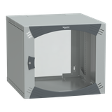 Obudowa stała OPB, drzwi szklane, 9U, 600x600, RAL7035, IP20, IK08, 50kg