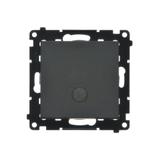 Simon 55 Przycisk zwierny /dzwonek/ z podświetleniem LED szybkozłączka Czarny mat
