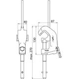 Zacisk na przewody z prętem testowym