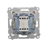 Simon 54 Przycisk „światło” z podświetleniem LED 10A 250V szybkozłączka kremowy DS1L.01/41 KONTAKT